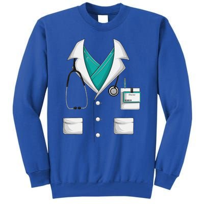 Doctor White Lab Coat Funny Halloween Costume Funny Funny Tall Sweatshirt