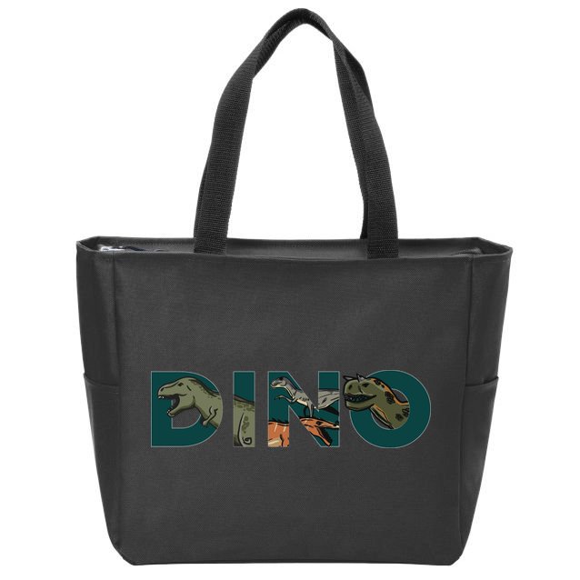 Dino Word Logo Zip Tote Bag