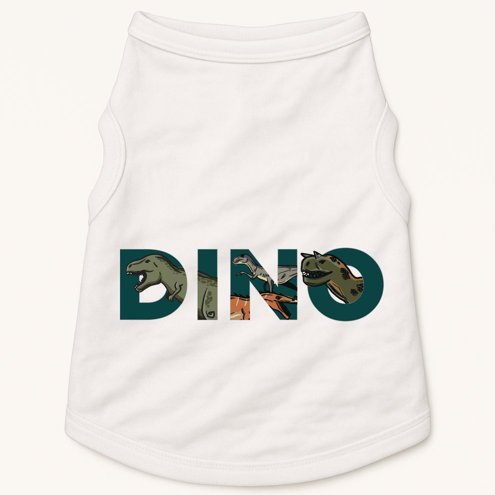 Dino Word Logo Doggie Tank