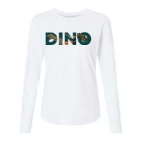 Dino Word Logo Womens Cotton Relaxed Long Sleeve T-Shirt