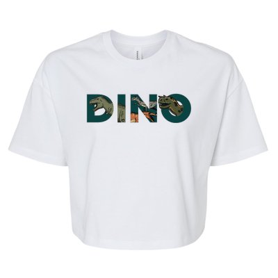 Dino Word Logo Bella+Canvas Jersey Crop Tee