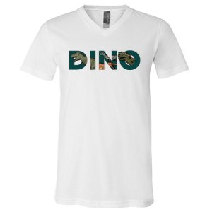 Dino Word Logo V-Neck T-Shirt