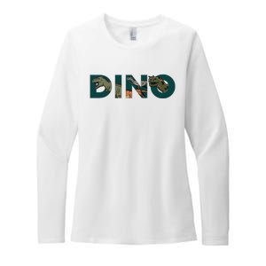 Dino Word Logo Womens CVC Long Sleeve Shirt