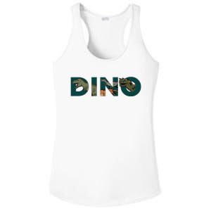 Dino Word Logo Ladies PosiCharge Competitor Racerback Tank