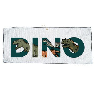 Dino Word Logo Large Microfiber Waffle Golf Towel