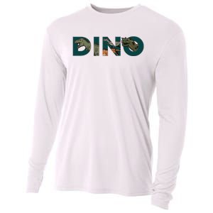 Dino Word Logo Cooling Performance Long Sleeve Crew