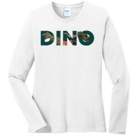 Dino Word Logo Ladies Long Sleeve Shirt