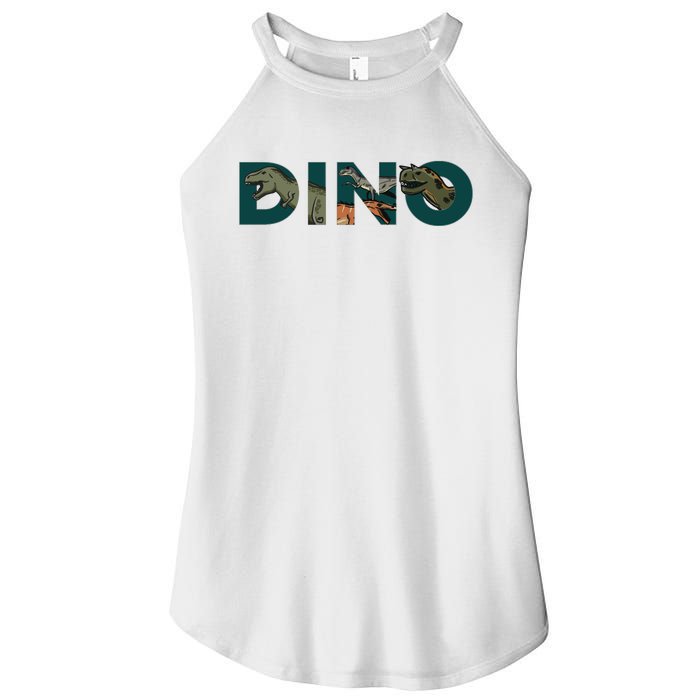 Dino Word Logo Women's Perfect Tri Rocker Tank