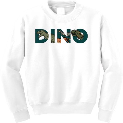 Dino Word Logo Kids Sweatshirt