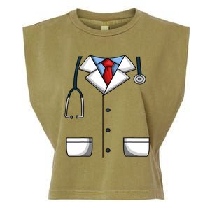 Doctor White Lab Coat Medical Dr. Dress Up Garment-Dyed Women's Muscle Tee