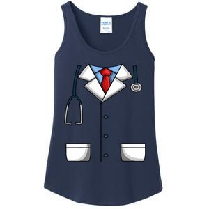 Doctor White Lab Coat Medical Dr. Dress Up Ladies Essential Tank