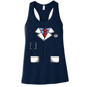 Doctor White Lab Coat Medical Dr. Dress Up Women's Racerback Tank