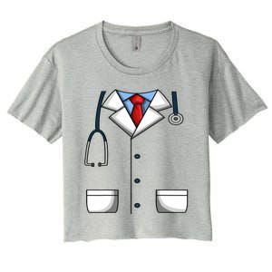 Doctor White Lab Coat Medical Dr. Dress Up Women's Crop Top Tee