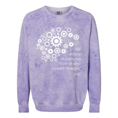 DonT Worry Mind Quote By Rumi Colorblast Crewneck Sweatshirt