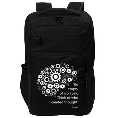 DonT Worry Mind Quote By Rumi Impact Tech Backpack