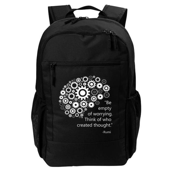 DonT Worry Mind Quote By Rumi Daily Commute Backpack