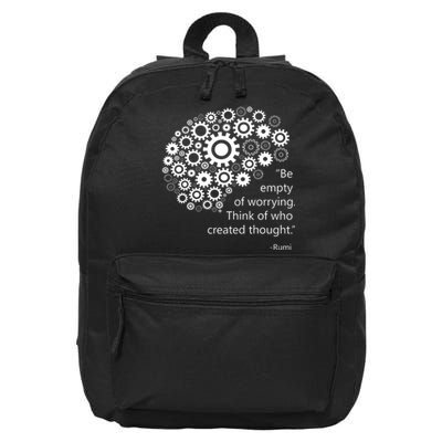 DonT Worry Mind Quote By Rumi 16 in Basic Backpack