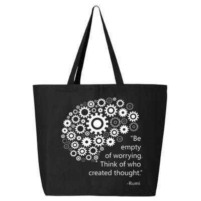 DonT Worry Mind Quote By Rumi 25L Jumbo Tote