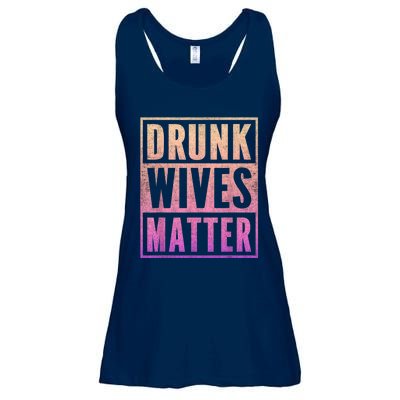 Drunk Wives Matter Fading Color Fade Funny Wife Ladies Essential Flowy Tank