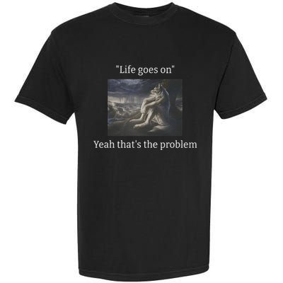 Depressed Wolf Meme Garment-Dyed Heavyweight T-Shirt