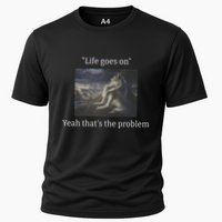 Depressed Wolf Meme Cooling Performance Crew T-Shirt