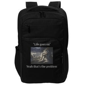 Depressed Wolf Meme Impact Tech Backpack