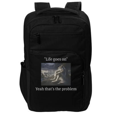 Depressed Wolf Meme Impact Tech Backpack