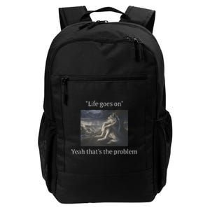 Depressed Wolf Meme Daily Commute Backpack