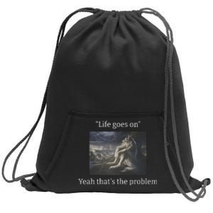 Depressed Wolf Meme Sweatshirt Cinch Pack Bag