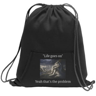 Depressed Wolf Meme Sweatshirt Cinch Pack Bag