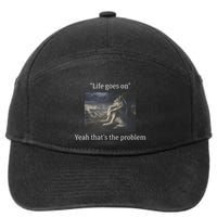 Depressed Wolf Meme 7-Panel Snapback Hat