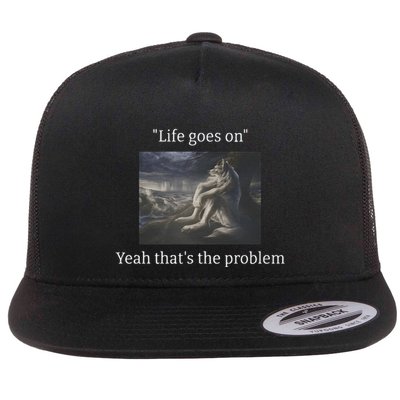 Depressed Wolf Meme Flatbill Hat
