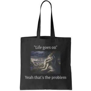 Depressed Wolf Meme Tote Bag