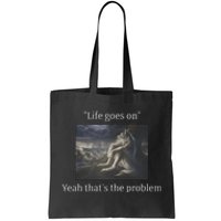 Depressed Wolf Meme Tote Bag