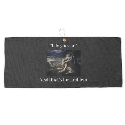 Depressed Wolf Meme Large Microfiber Waffle Golf Towel