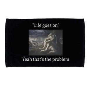 Depressed Wolf Meme Microfiber Hand Towel