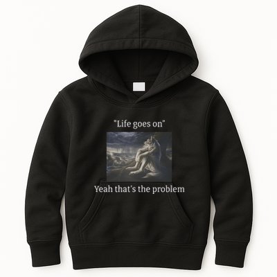 Depressed Wolf Meme Kids Hoodie