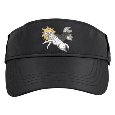 Double Wolf Moon Sun Adult Drive Performance Visor
