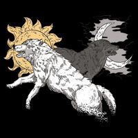 Double Wolf Moon Sun 16 in Basic Backpack