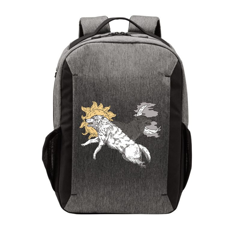 Double Wolf Moon Sun Vector Backpack