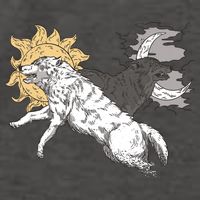 Double Wolf Moon Sun Vector Backpack