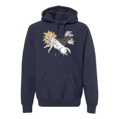 Double Wolf Moon Sun Premium Hoodie