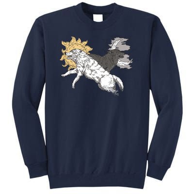 Double Wolf Moon Sun Tall Sweatshirt