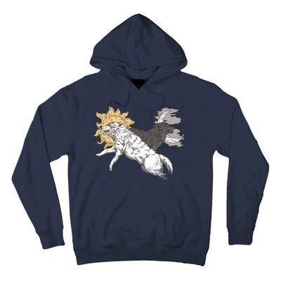 Double Wolf Moon Sun Tall Hoodie