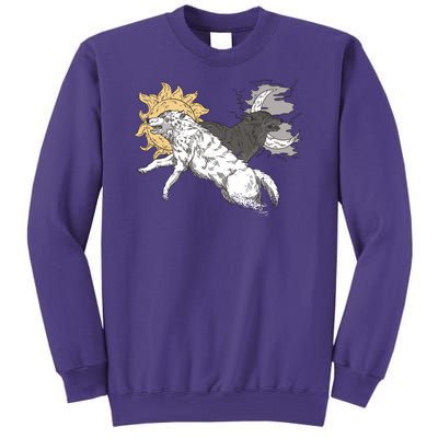 Double Wolf Moon Sun Sweatshirt