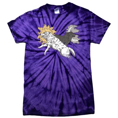 Double Wolf Moon Sun Tie-Dye T-Shirt