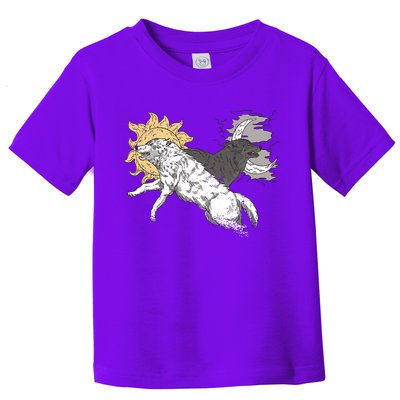 Double Wolf Moon Sun Toddler T-Shirt