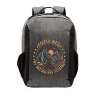 Deeper Well My Saturn Has Returned Road Cactus Mountains Vector Backpack