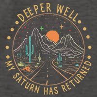 Deeper Well My Saturn Has Returned Road Cactus Mountains Vector Backpack