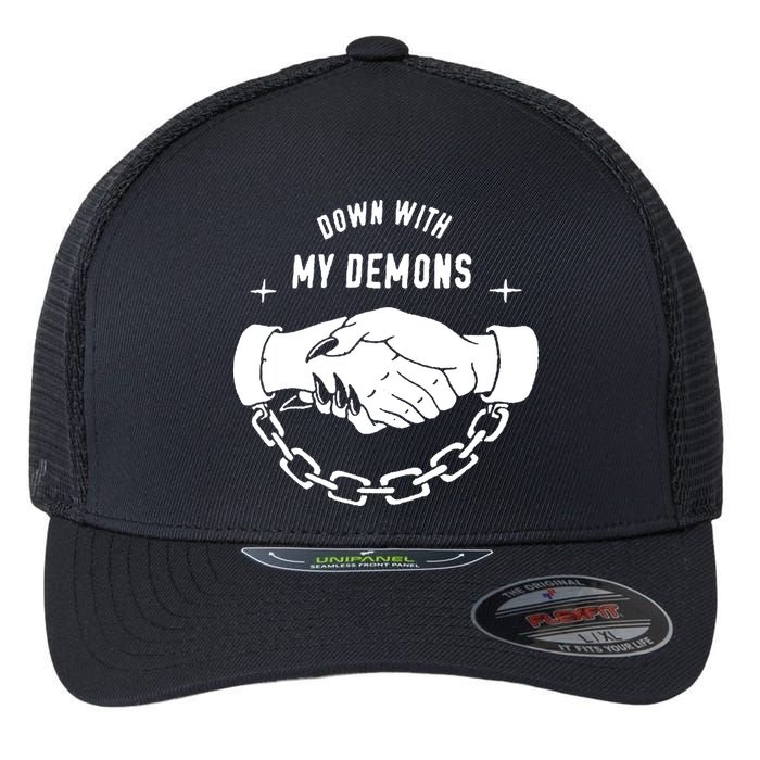 Down With My Demons Flexfit Unipanel Trucker Cap